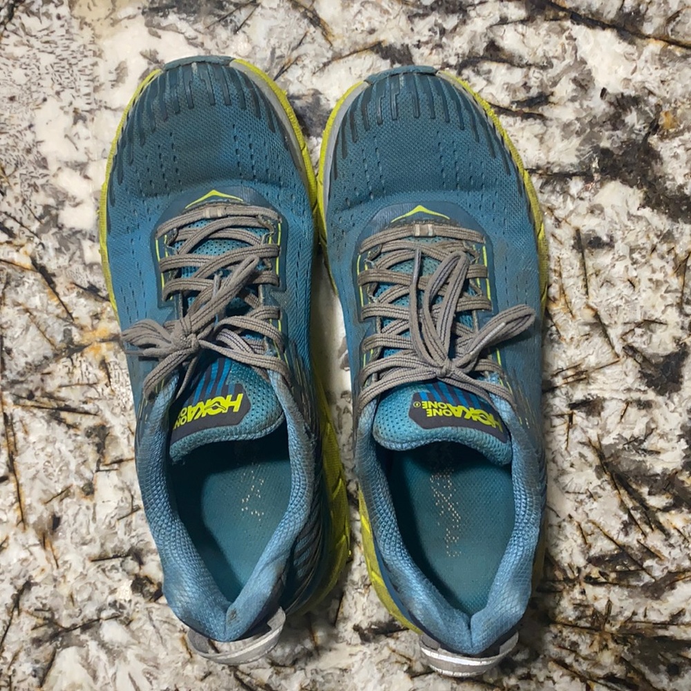 Old running shoes, really torn up